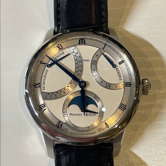 *SOLD* Maurice Lacroix Masterpiece Moonohase Retrograde - Picture 9 of 11